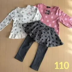 kladskap 110 ドット柄3点セット