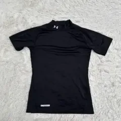 UNDER ARMOUR ヒートギア コンプレッション モック 半袖 黒 LG