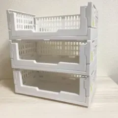 新品 クローゼット収納ケース 浅型3個セット DAISO