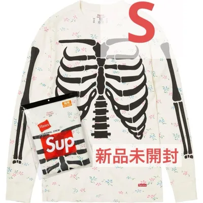 Supreme x Hanes Bones Thermal Crew 花柄 S