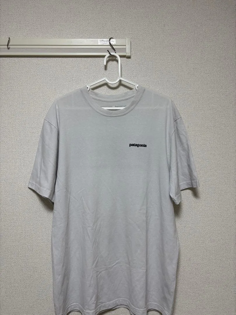 patagonia パタゴニア ビッグロゴ Tシャツ ライトブルー M