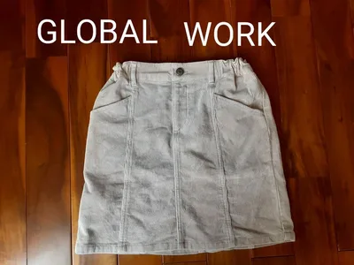 GLOBAL WORK コーデュロイスカート
