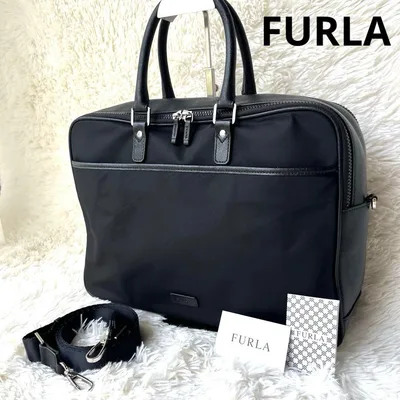 フルラ 2way ビジネスバッグ ショルダーバッグ トートバッグ ブラック 黒