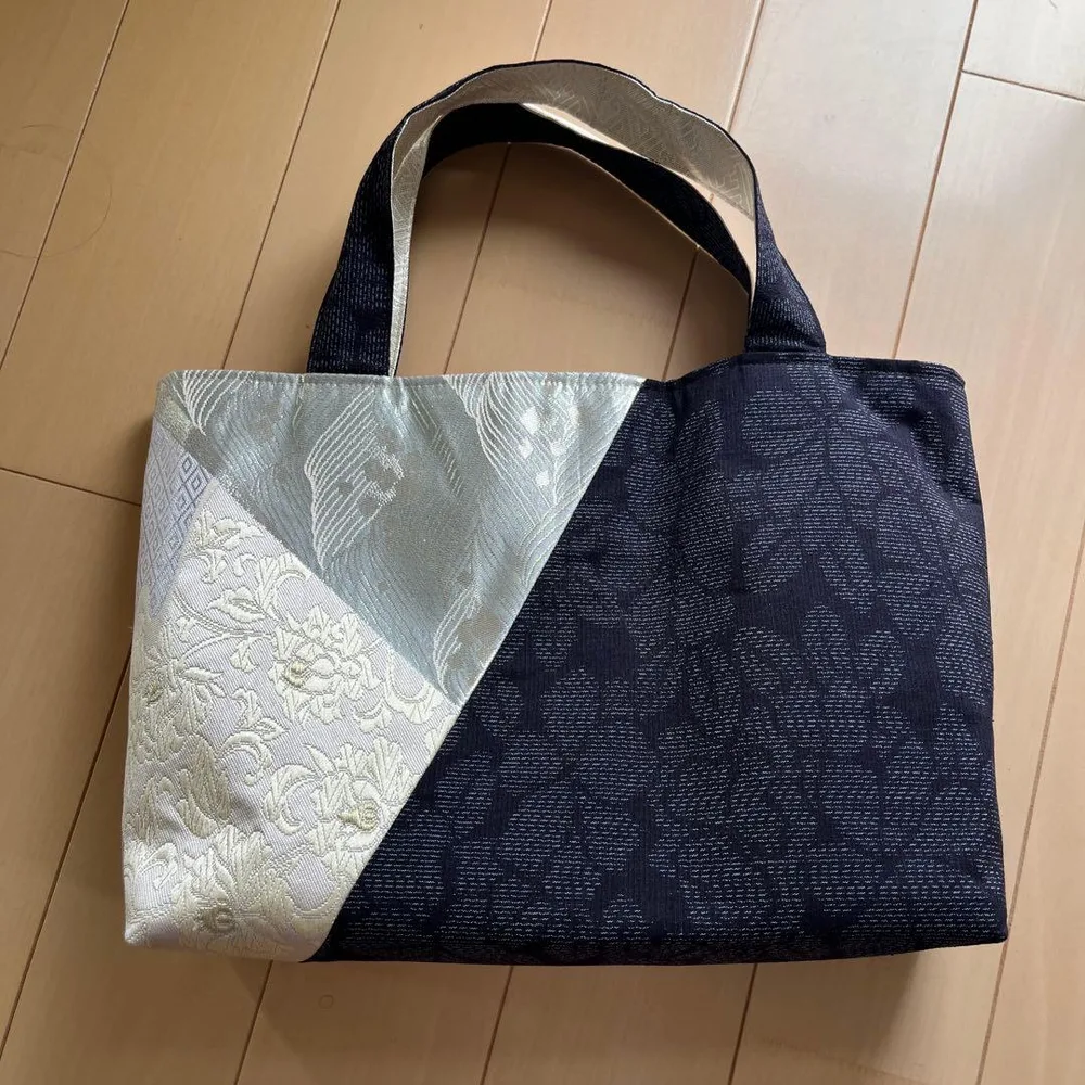 【美品】着物リメイクトートバッグ