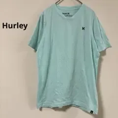 ハーレー Tシャツ Vネック半袖 無地 152-158 水色 綿混 カジュアル