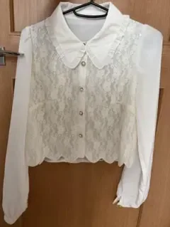 LIZ LISA レースブラウス ホワイト 長袖 花柄