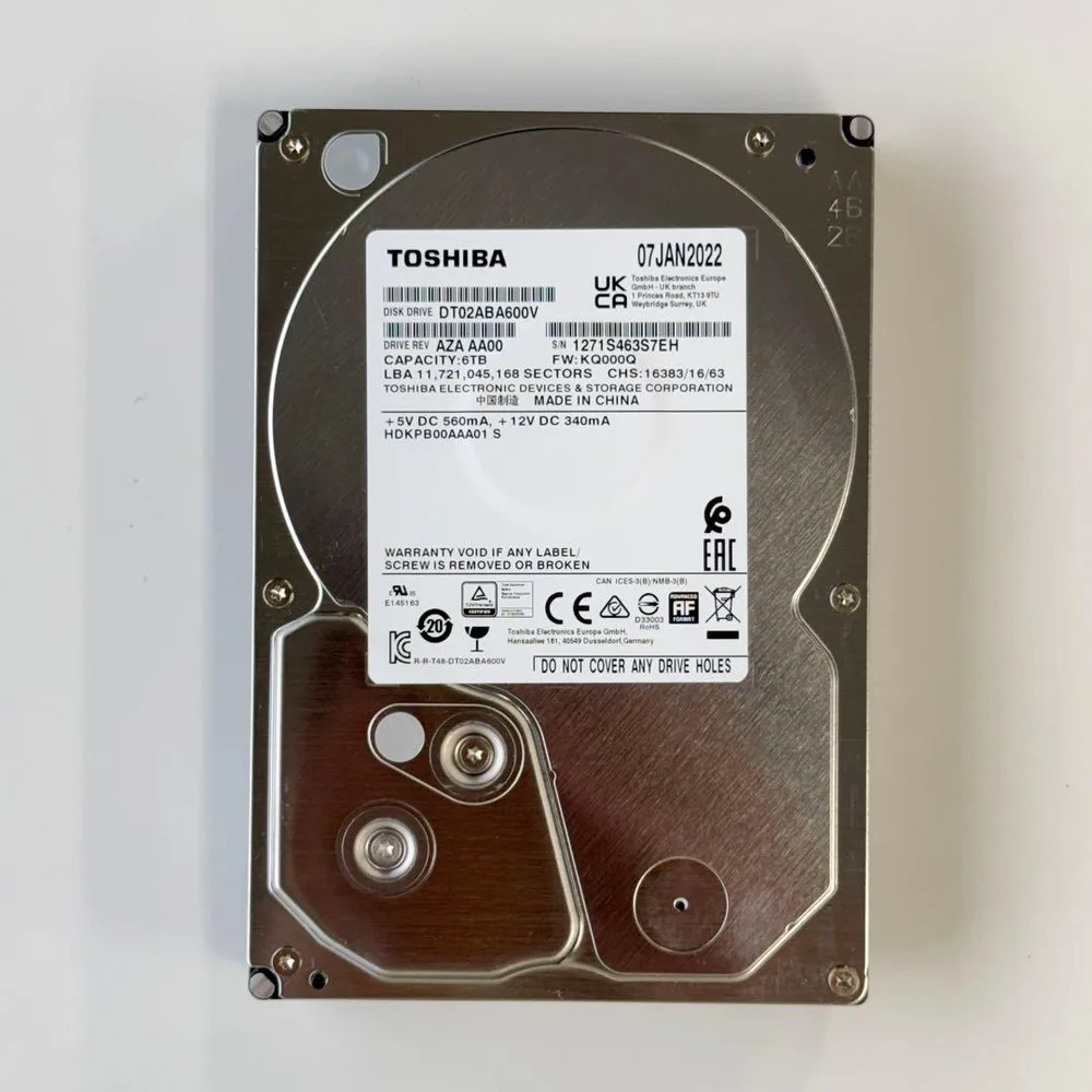 TOSHIBA 6TB (6000GB) DT02ABA600V HDD