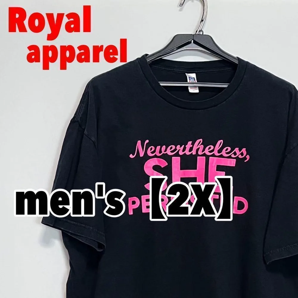 F351【Royal apparel】半袖プリントTシャツ【2X】