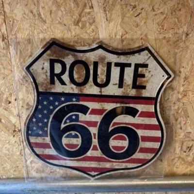アメリカン ブリキ看板 ROUTE66 ヴィンテージ ガレージインテリア