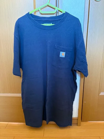 Carhartt メンズ ネイビー ポケットTシャツ