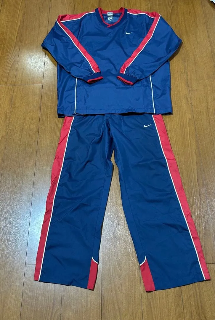 希少 NIKE オールドナイキバスケットジャージ セットアップナイロン上下セット