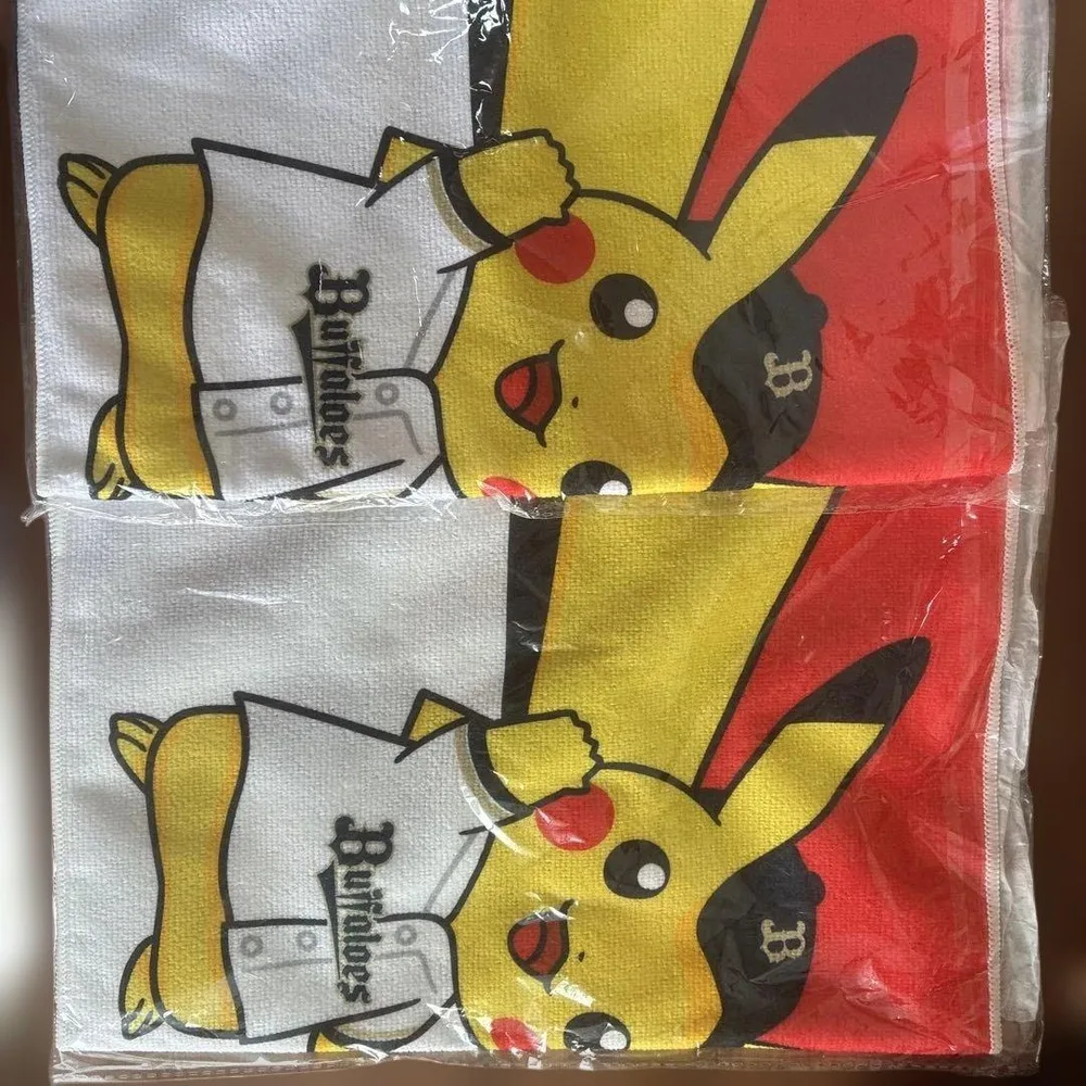 【新品未使用】オリックスバファローズ ポケモン ピカチュウタオル 2枚セット