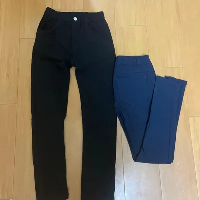 キッズ ロングパンツ 2本セット ブラック ネイビー