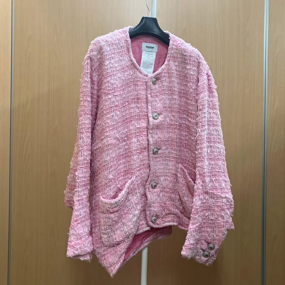 doublet 25aw ツイードジャケット ピンク S