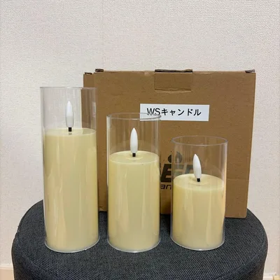 LEDキャンドル 3本セット 大中小