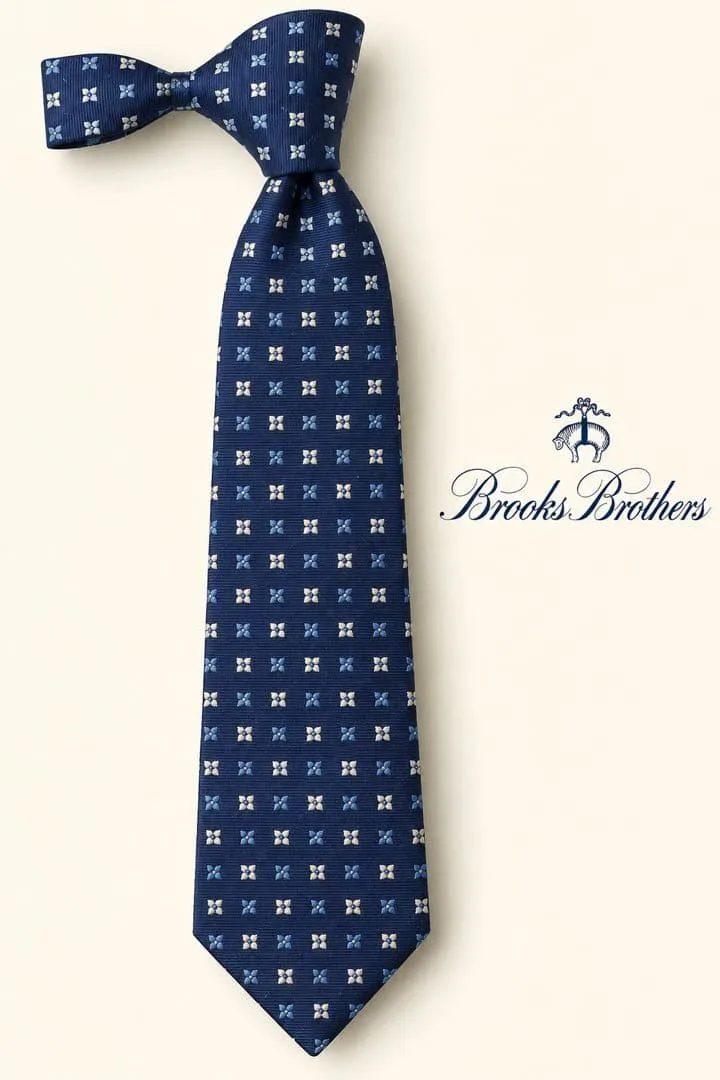 Brooks Brothers ネクタイ 346 ネイビー系 小紋柄