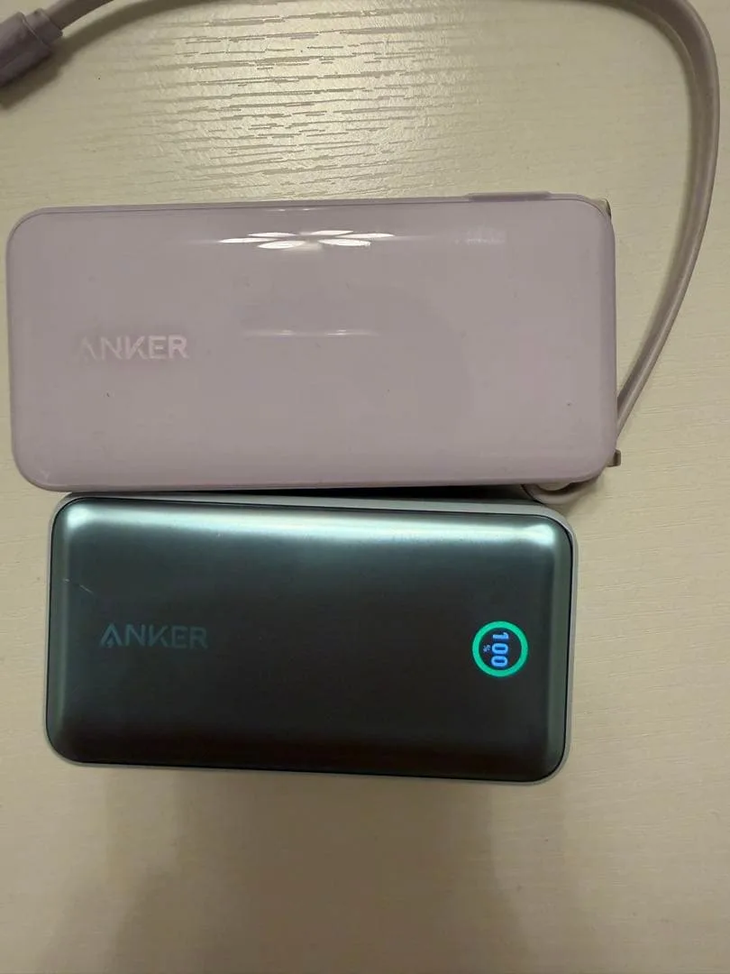 ANKER モバイルバッテリー 水色、パープル2点セット