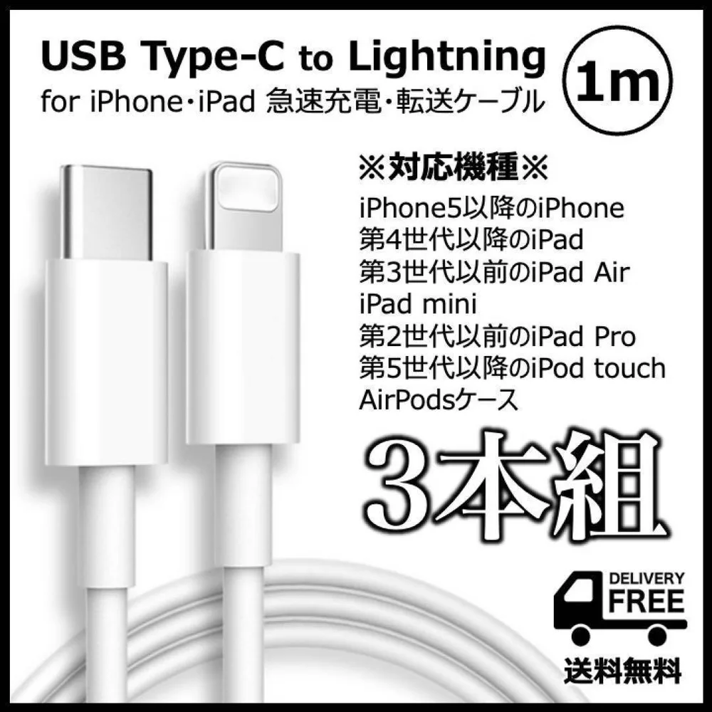 iPhone用*USB-C(Type-C)- Lightning ケーブル