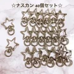 高品質 ナスカン 星 スターナスカン スター シルバー 回転式 丸カン 付き