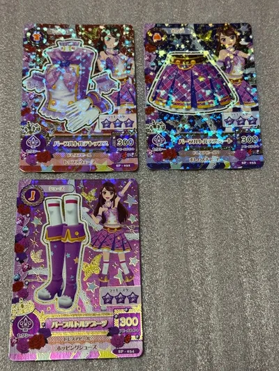 アイカツ 紫吹蘭 パープルトルテコーデ SP 3枚セット