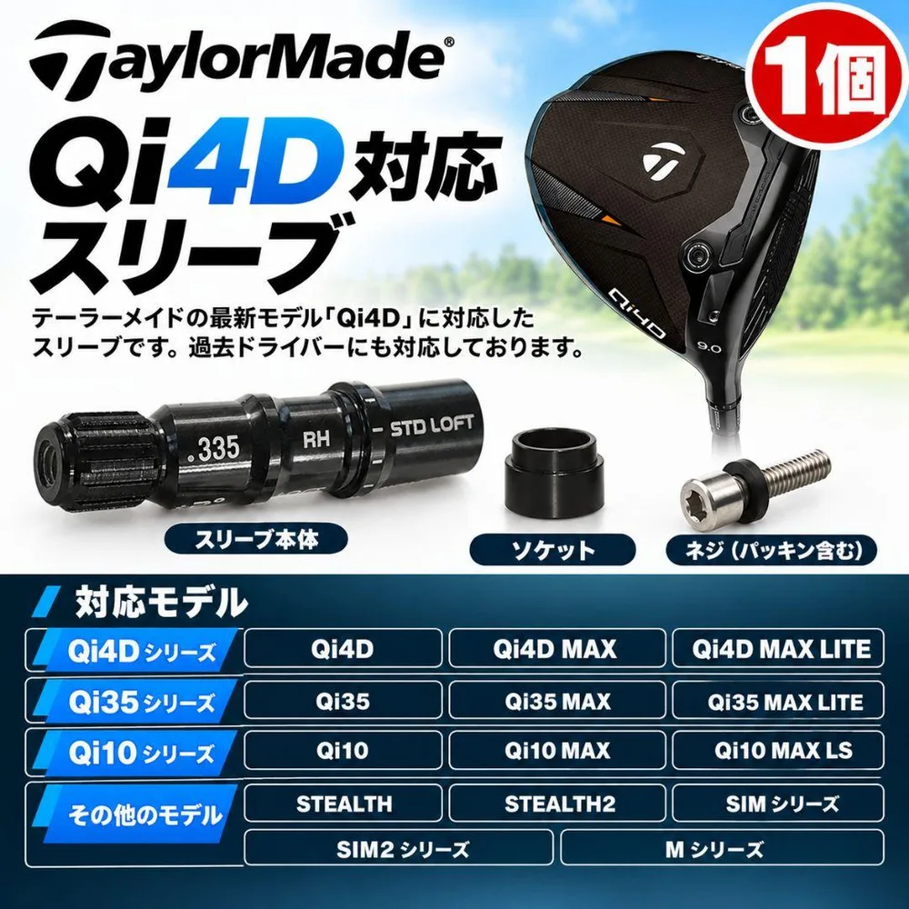 【最新】テーラーメイド ドライバー Qi4D Qi35 Qi10 スリーブ1個