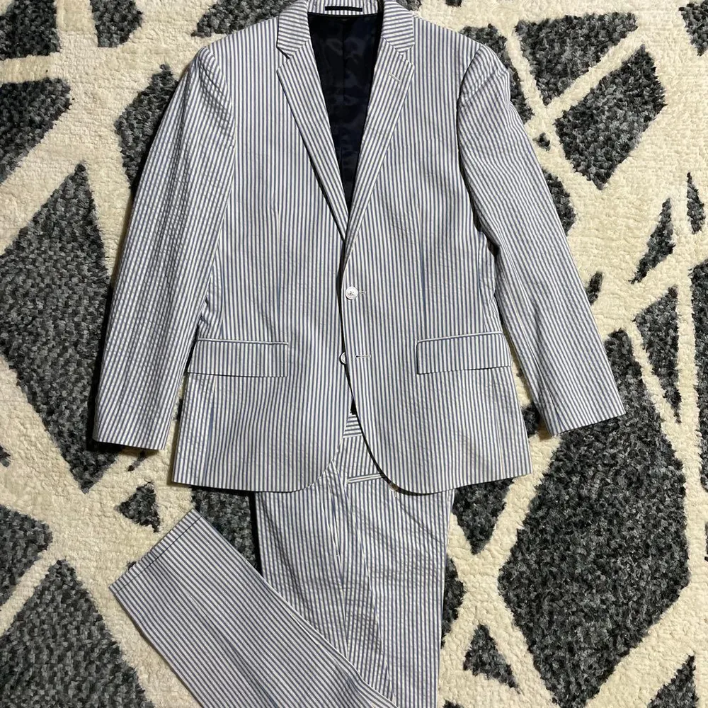 J.CREW シアサッカー ストライプスーツ セットアップ Ludlow 38s