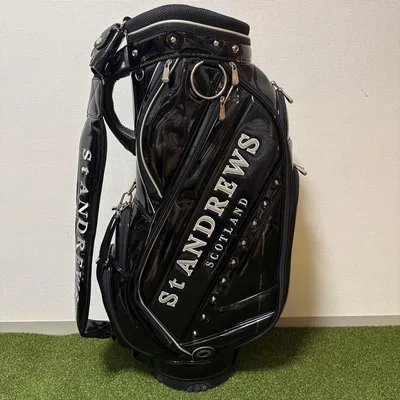 St.ANDREWS キャディバッグ エナメル 9型 4kg ブラック