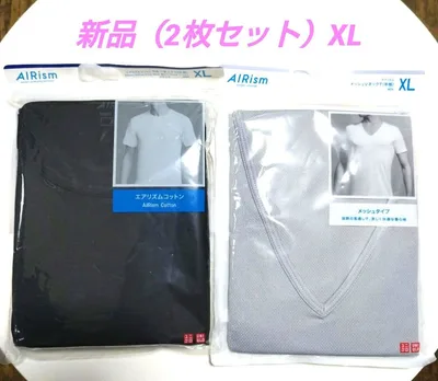 【新品】UNIQLO エアリズムコットン クルーネック メッシュVネック XL