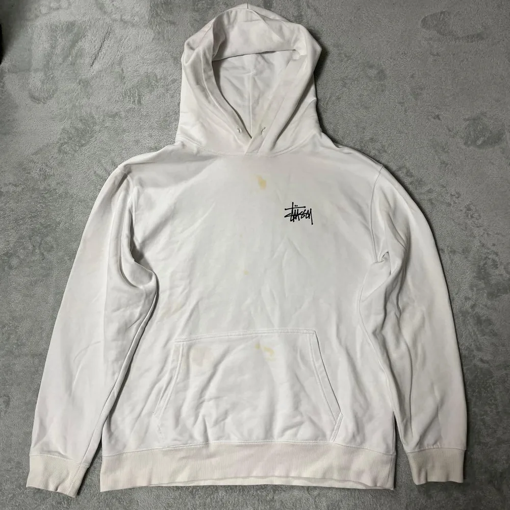 Stussy ホワイト パーカー Lサイズ