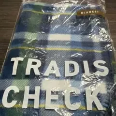 新品 トラディスチェック ブランケット ひざ掛け フリース