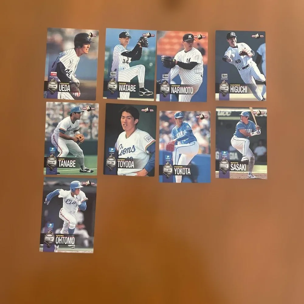 BBM 1998 プロ野球 トレーディングカード 9枚セット ロッテ 日ハム西武
