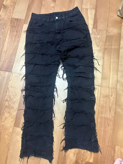 Black denim pants M
