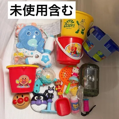 【未使用含む】お砂場セット 公園 アンパンマン 水鉄砲 虫かご バケツ シャベル