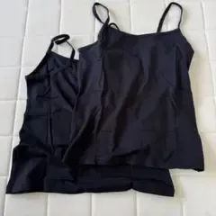 新品 iris lilly キャミソール 2枚組 黒 S