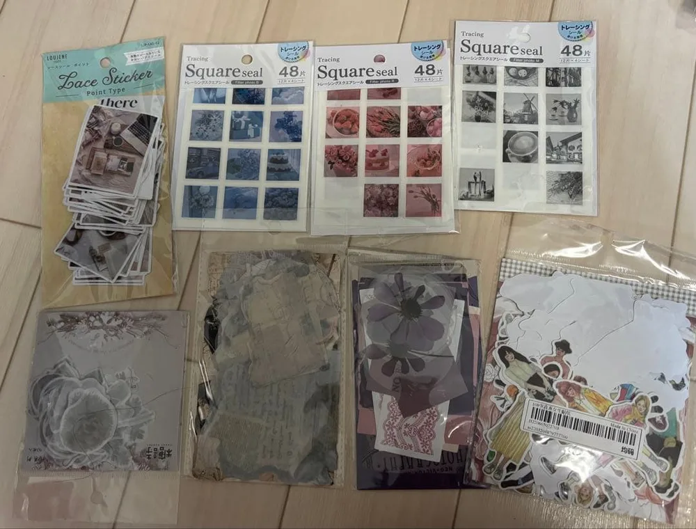 コラージュ素材 デザインシール ステッカー まとめ売り