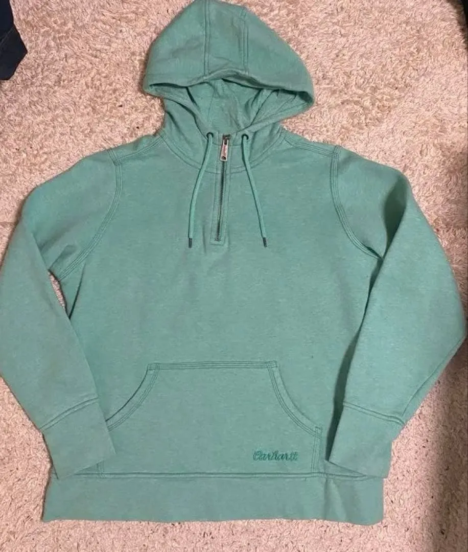 Carhartt カーハート ハーフジップ パーカー ライトグリーン XL