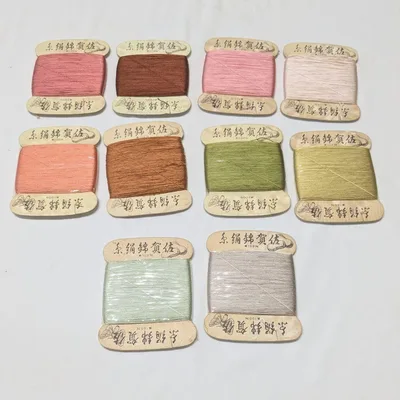 佐賀綿 絹糸 絹100% 10点 太さ:中 昭和レトロ 当時物 Iセット