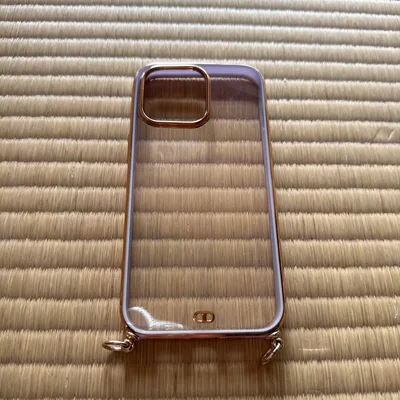 iPhone13Pro用ケース ソフトケース ストラップホール付き 紫 紐なし
