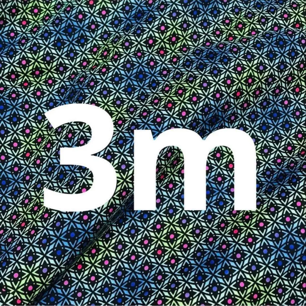 在庫整理セール 3m カラフル水玉柄 綿 シーチング生地 USAコットン