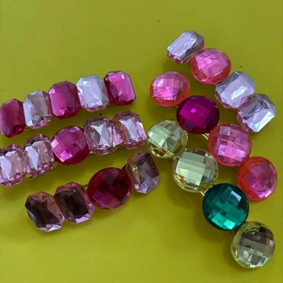 กิ๊บติดผมสีสันสดใส Bijou ชุด 6 ชิ้น วัสดุทำมือ