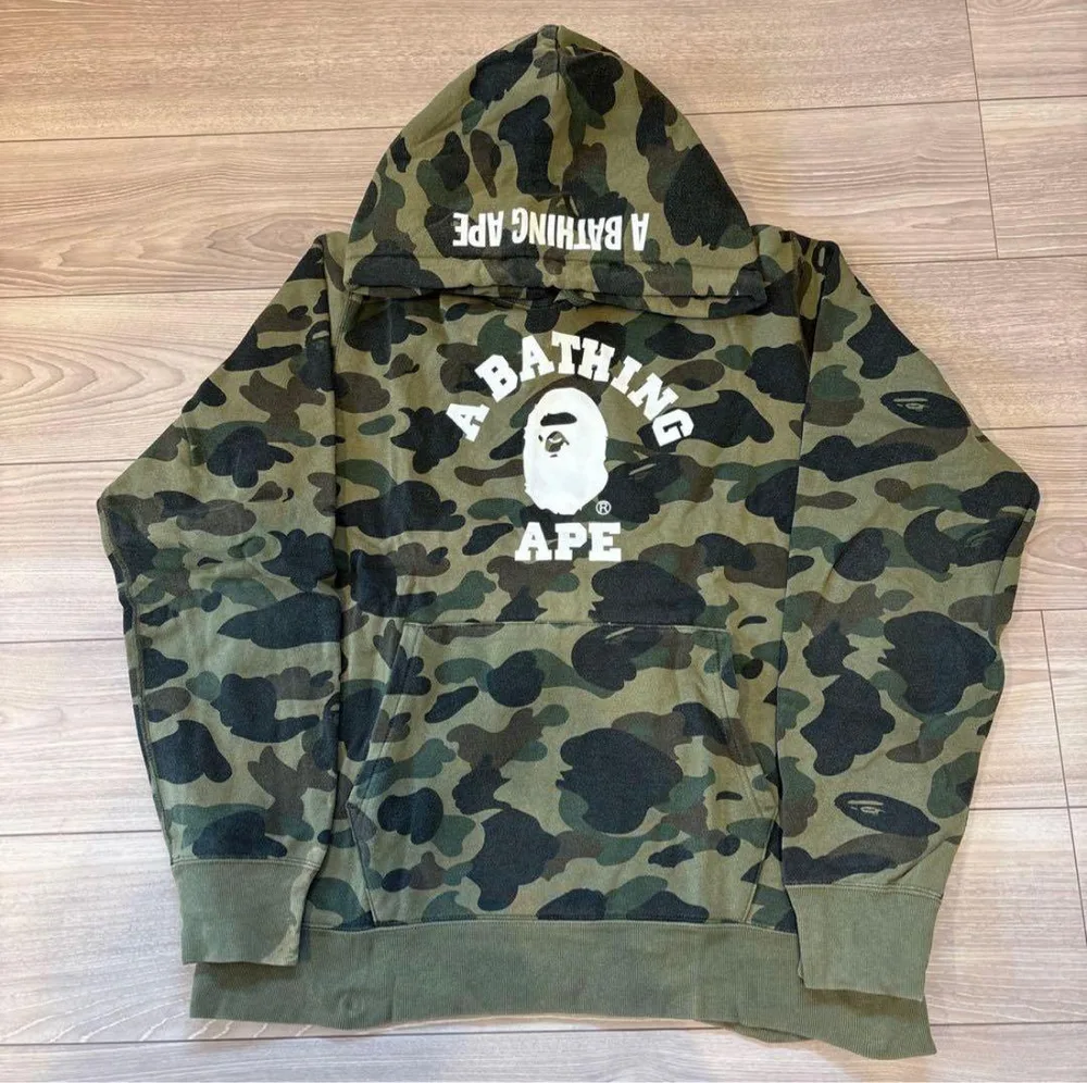 A BATHING APE カモフラ 1stカモ グリーン パーカー