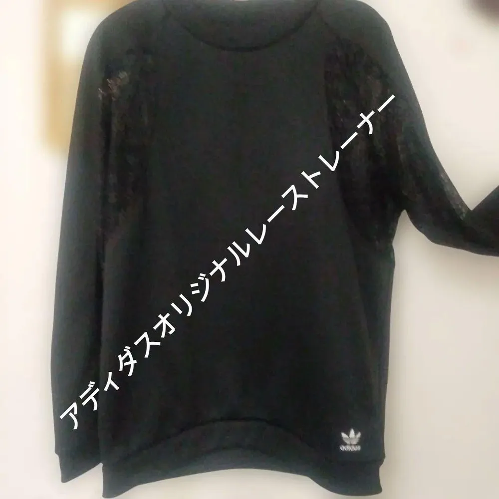 美品廃番品】アディダスオリジナルレーススエットレディース スウェット ブラック