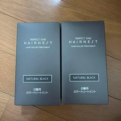 PERFECT ONE HAIRNEST ヘアカラートリートメント ブラック