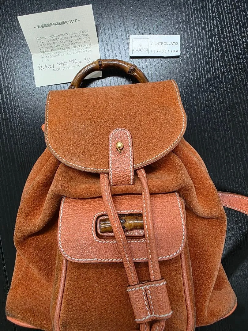 GUCCI バンブー スエード リュック バックミニ