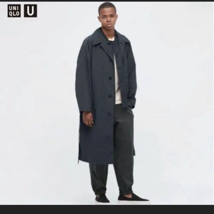 【超美品】UNIQLO U トレンチコート灰M
