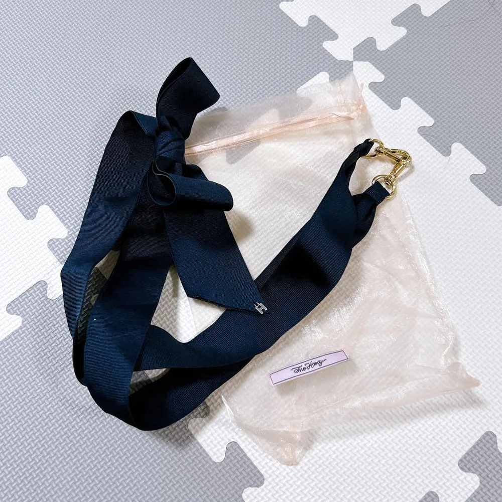 【thehanybijoux 】THE HANY グログランストラップ ネイビー