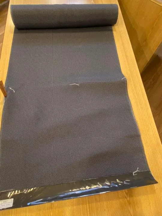 新品 男性用 長襦袢地 正絹 グレーに格子