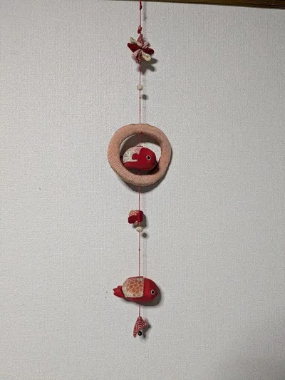 日本伝統 吊るし飾り 金魚 ハンドメイド 和装小物