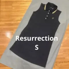 Resurrection レディース ゴルフノースリーブ ポロワンピース S 黒