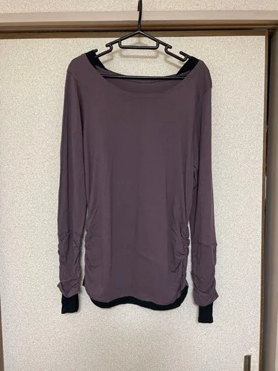 長袖カットソー袖、脇シャーリング